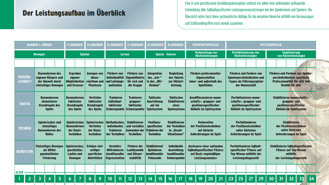 Leistungsaufbauplan des DFB im Überblick